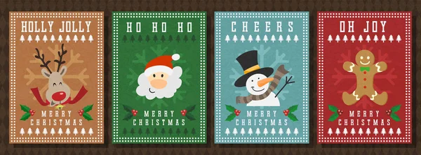 Frohe Weihnachten Und Ein Gutes Neues Jahr Vektor Grußkarte Mit Stockillustration