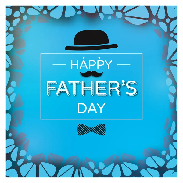 Щасливий День Батька Вітальна Листівка Ілюстрацією Каліграфії Рамкою Круглої Форми — стоковий вектор