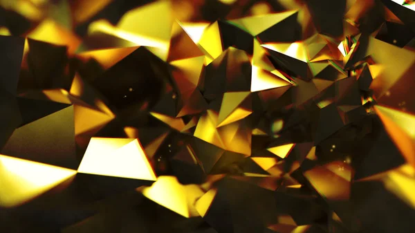 Lámina triangular abstracta de oro oscuro BG — Foto de Stock