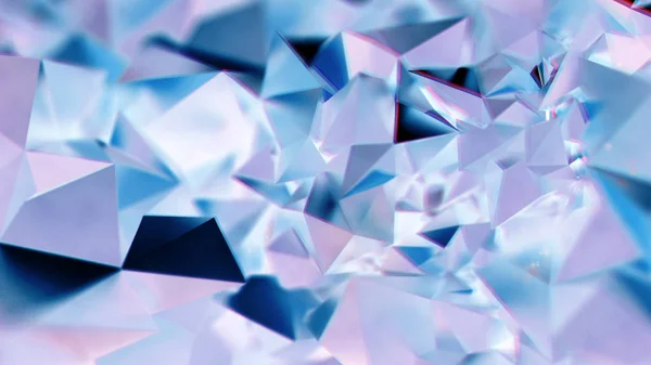 Abstracto cristal púrpura y azul triangular BG — Foto de Stock