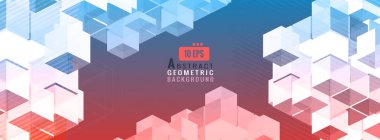 Geometrik küpler grafik şablon afiş Bg