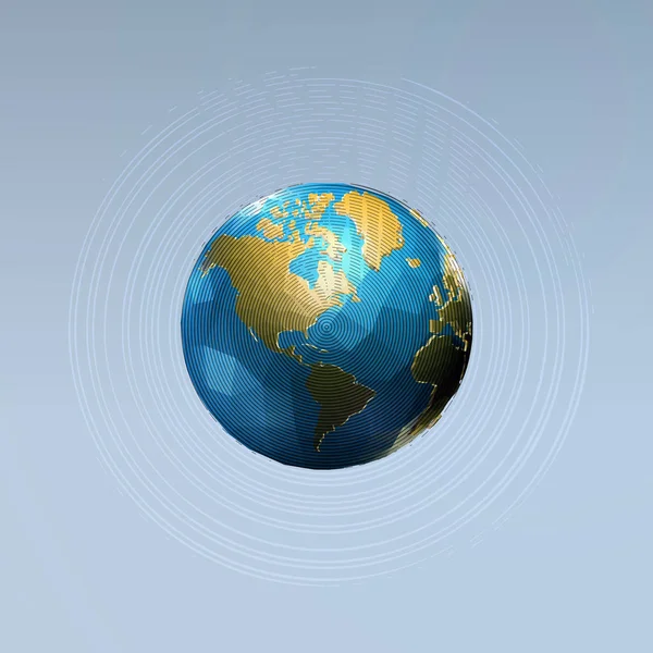 Stylized earth with communication conceptual — Stock Vector