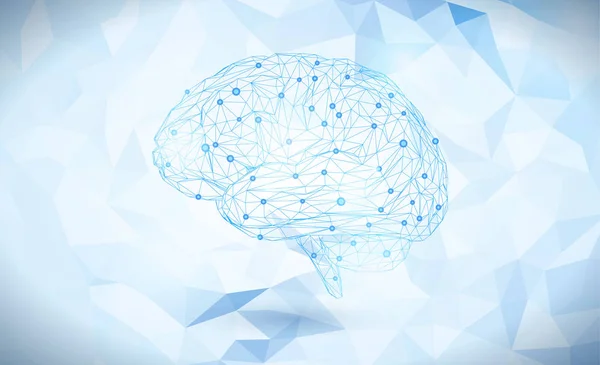 Πολυγοπρωκτικού εγκεφάλου απομονωθεί στο γαλάζιο BG — Διανυσματικό Αρχείο