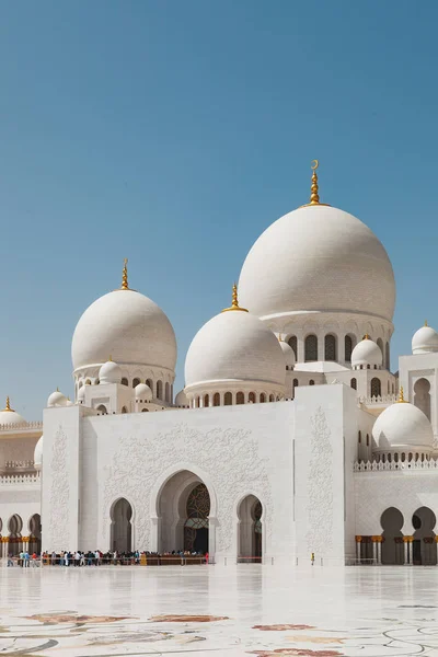 Abu Dhabi Vereinigte Arabische Emirate Scheich Zayed Große Moschee Auf — Stockfoto