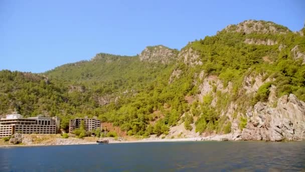 Turquie : vue sur la mer Égée et la montagne — Video