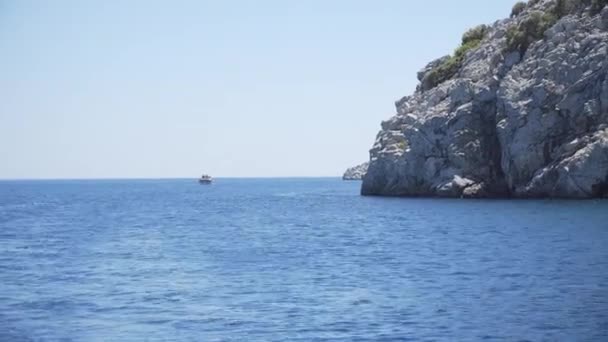 Mar: vista desde la popa del barco — Vídeos de Stock