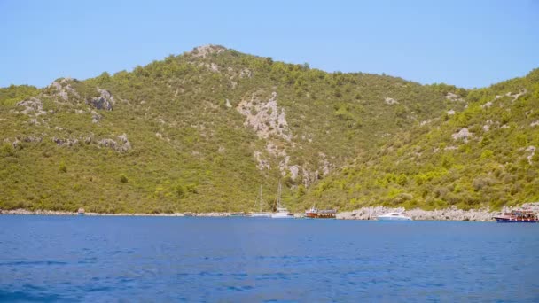 Turquie : vue sur la mer Égée et la montagne — Video