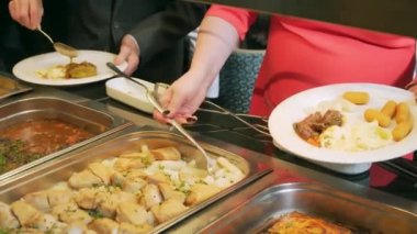 catering iş adamlarının açık büfe gıda şirket olay sırasında almak.
