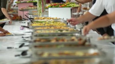 Gıda catering yemek partisinde Restoran açık büfe