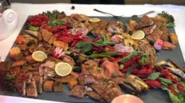 Mutfak mutfak büfe akşam yemeği yemek kutlama parti kavramı yemek Catering