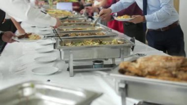 Mutfak mutfak büfe akşam yemeği yemek kutlama parti kavramı yemek Catering