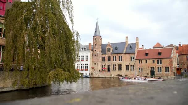 Belgio Bruges Vista Della Città — Video Stock