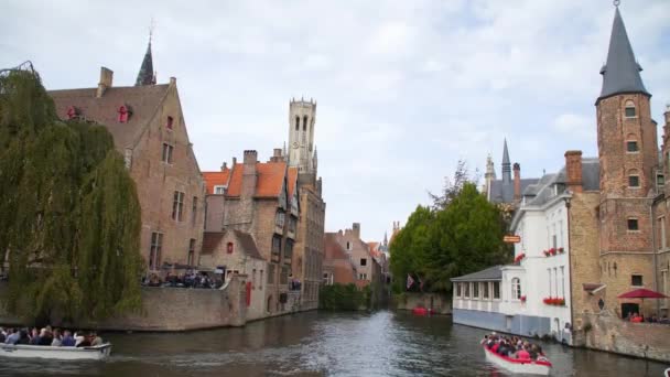 Belgio Bruges vista della città — Video Stock