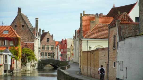Belgio Bruges vista della città — Video Stock