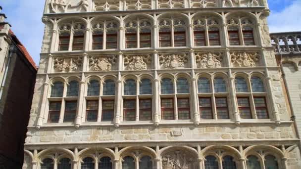 Bélgica Gante hermosas vistas de la ciudad — Vídeos de Stock