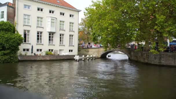 België-Brugge uitzicht over de stad — Stockvideo