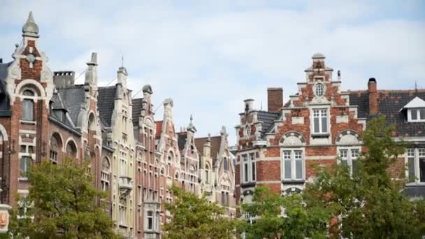 Belgien Gent vacker utsikt över staden — Stockvideo