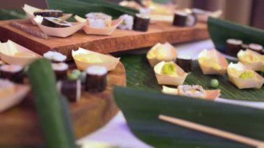 Suşi ve rulo makro karışımı