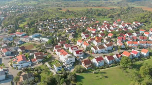 Allemagne village et vignobles vue aérienne — Video