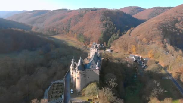 德国老城堡从空气 — 图库视频影像