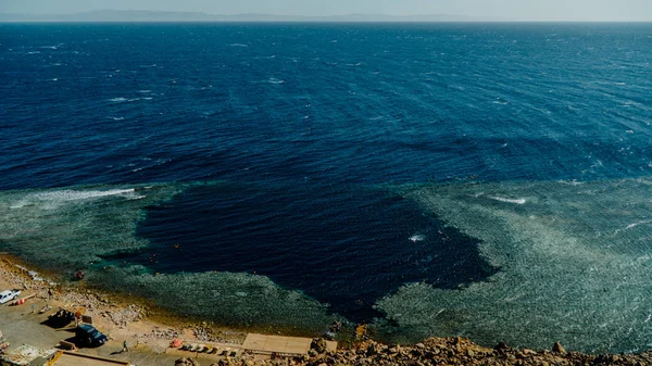 Mısır Kızıldeniz mavi delik üstten görünüm