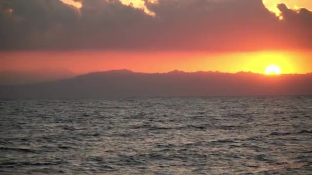 Dawn Egypt na pobřeží Rudého moře — Stock video