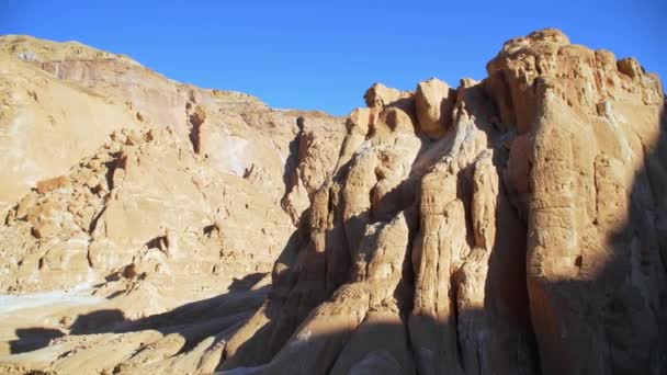 Egypte Afrika woestijn gekleurde canyon — Stockvideo