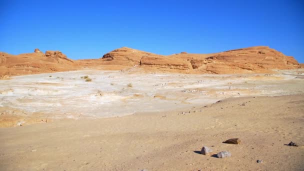 Egypt Afrika pouštní barevný kaňon — Stock video