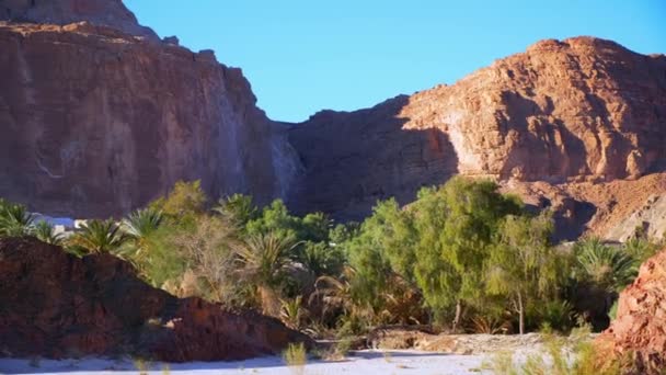 Egypt Afrika pouštní barevný kaňon — Stock video