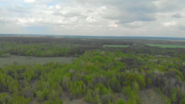 Леса и области белорусской аэрофотосъемки — стоковое видео