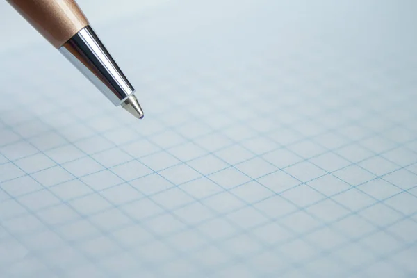 Pen White Notepad Paper Close — Stock Photo, Image
