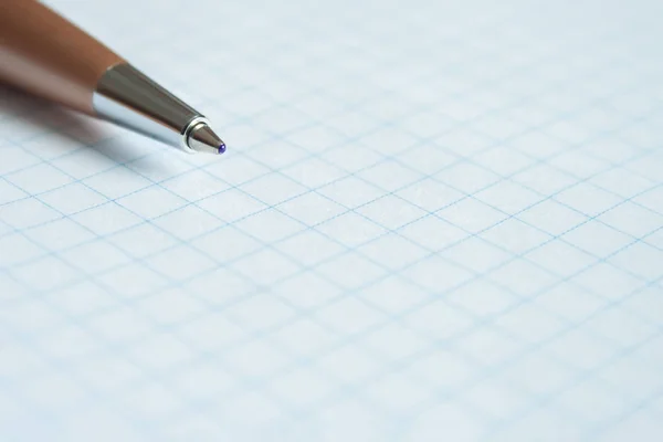 Pen White Notepad Paper Close — Stock Photo, Image