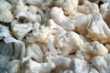 Beyaz karnabahar yığını