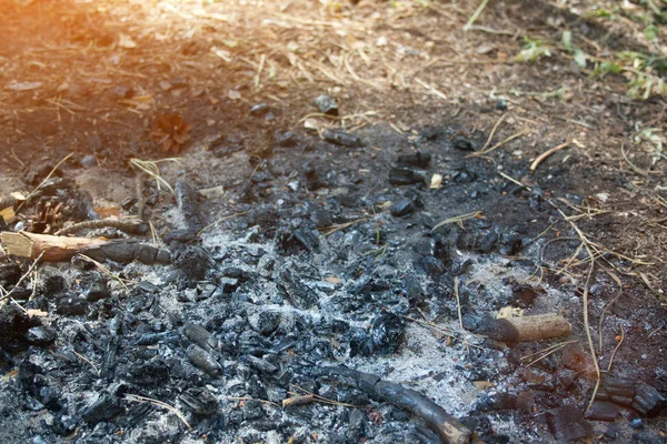 Pico de cinzas após o incêndio — Fotografia de Stock