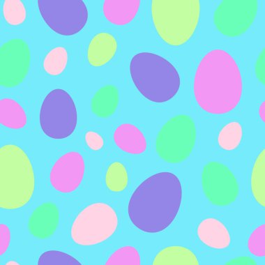 Renkli farklı boy yumurta vektör dikişsiz desen