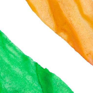 Suluboya turuncu ve yeşil vuruş arka plan. 