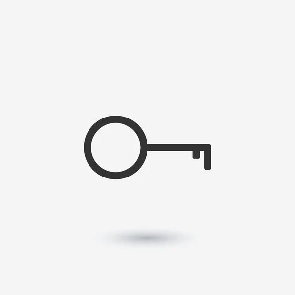 Icono clave vector, estilo plano aislado — Vector de stock
