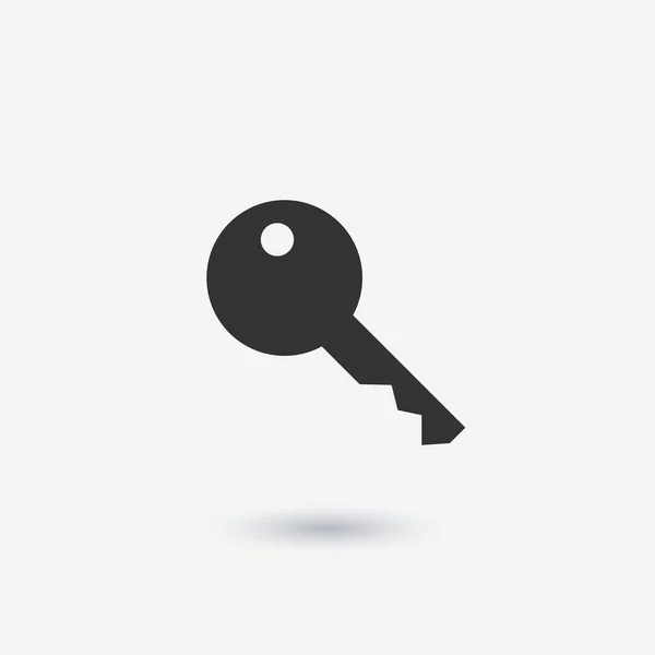 Key Icon Vector Platte Stijl Geïsoleerd Witte Achtergrond Pictogram Van — Stockvector