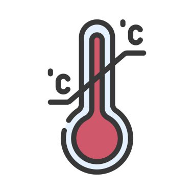 Sıcaklık web simgesi vektör illüstrasyonu