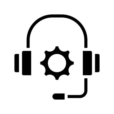 Süreç Desteği düz simgesi, vektör illüstrasyonu 