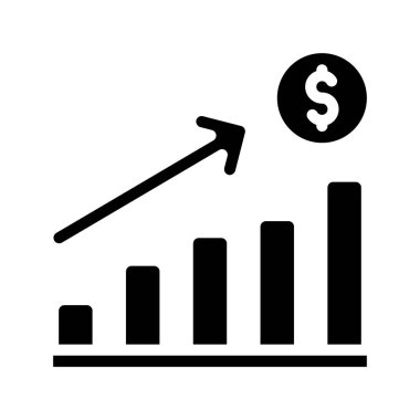  Finansal Büyüme web simgesi vektör illüstrasyonu
