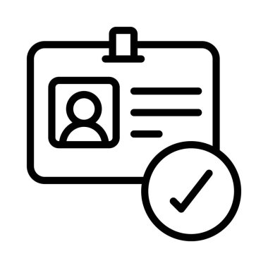 Kimlik Denetimi Simge vektör çizimi tasarımı