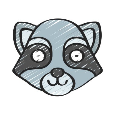 Rakun simgesi vektör çizimi