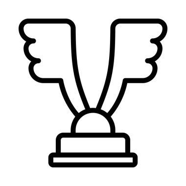 Kanatlar Ödülü simgesi, vektör illüstrasyonu basit tasarım