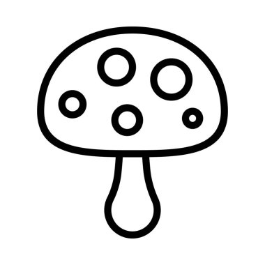 Beyaz arkaplanda mantarın vektör çizimi