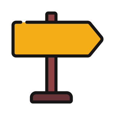 Yön İşareti simgesi. izole vektör illüstrasyonu