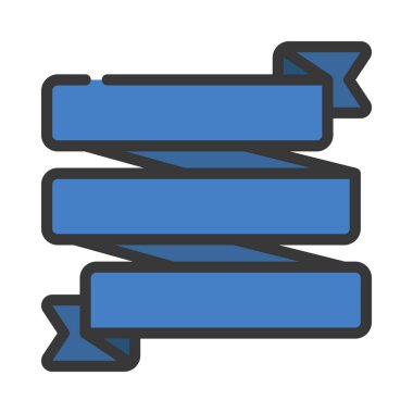 Zig Zag Kurdele ikonu vektör illüstrasyonu 