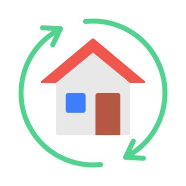 Konut Döngüsü Web simgesi vektör çizimi