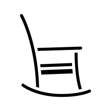 Sallanan sandalye simgesi vektör illüstrasyon tasarımı