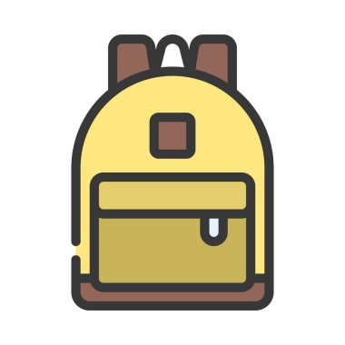 sırt çantası web simge vektör çizim